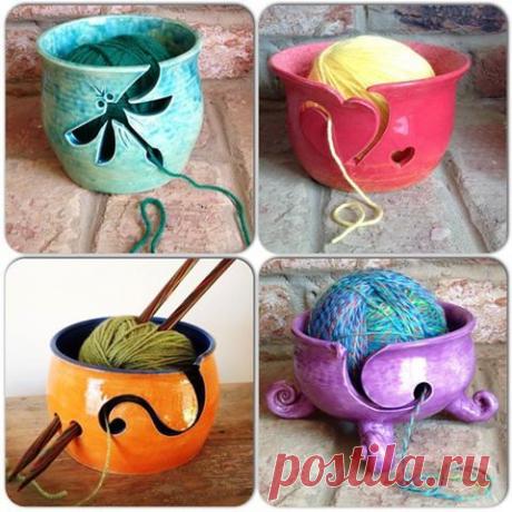 Удобное кашпо для мотка ниток, не пропустите