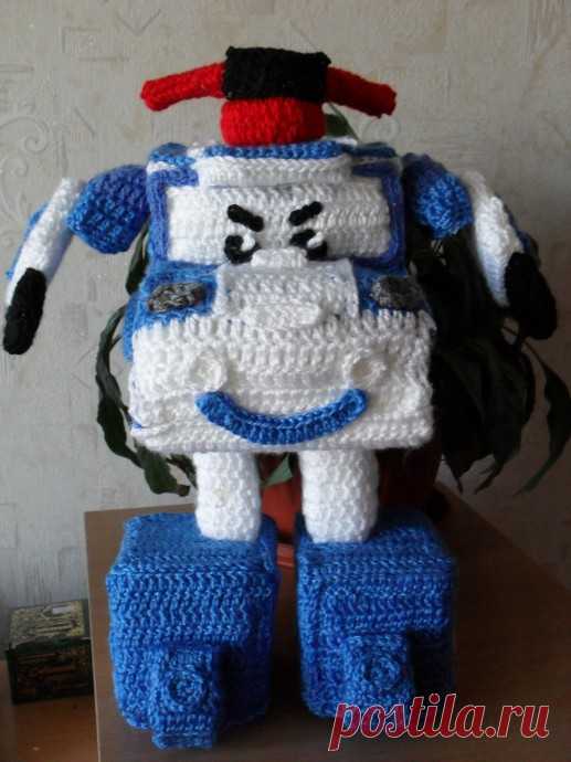 День мастера вязаной игрушки: Вязаный Поли-робокар