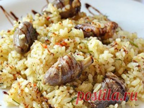 Плов в мультиварке с сердечками