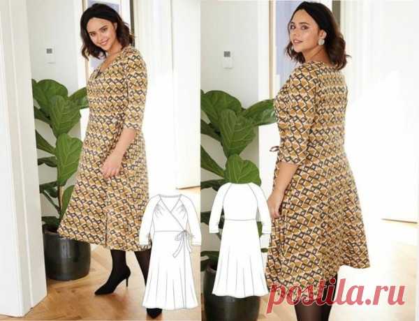 Женское платье с эффектом запаха

Размеры выкройки:
46-56 европейские/52-62 российские