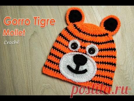 Gorro de Crochê - Tigre - Parte 1 - Professora Simone - YouTube
