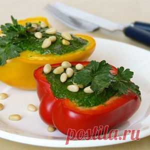 Запеченые перцы с овощным фаршем рецепт – вегетарианская еда: основные блюда
