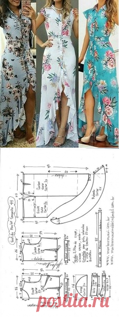 Vestido moulet com babado | DIY - molde, corte e costura - Marlene Mukai