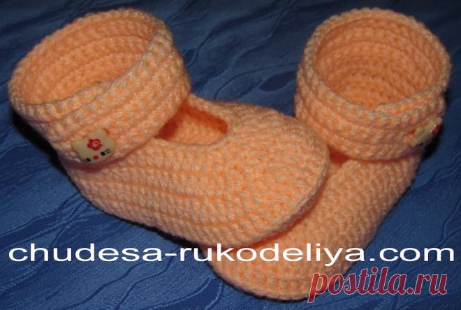 ЧУДЕСА РУКОДЕЛИЯ: Пинетки-туфельки крючком МК