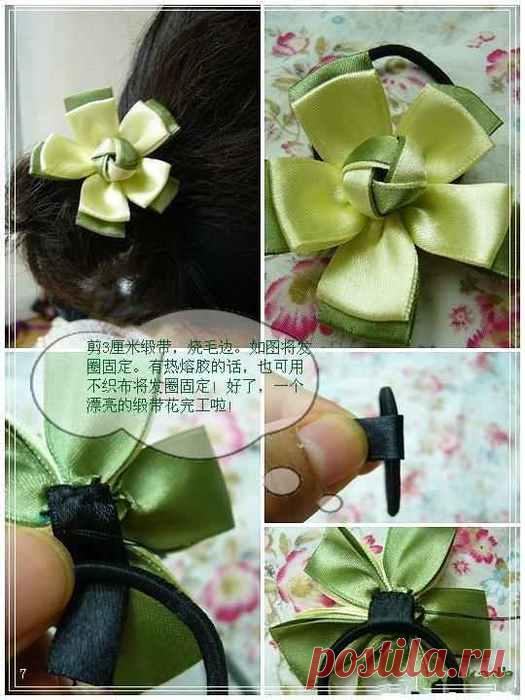 Мастер класс цветы из лент. Канзаши пошаговое | Amac