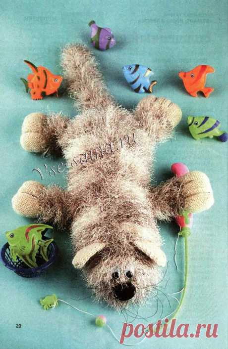 Кот-шалун - Игрушки, сувениры спицами