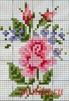 Схема роз для вышивки крестиком бисером