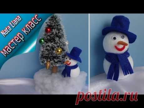Снеговик своими руками. Новогодняя поделка , Часть вторая.