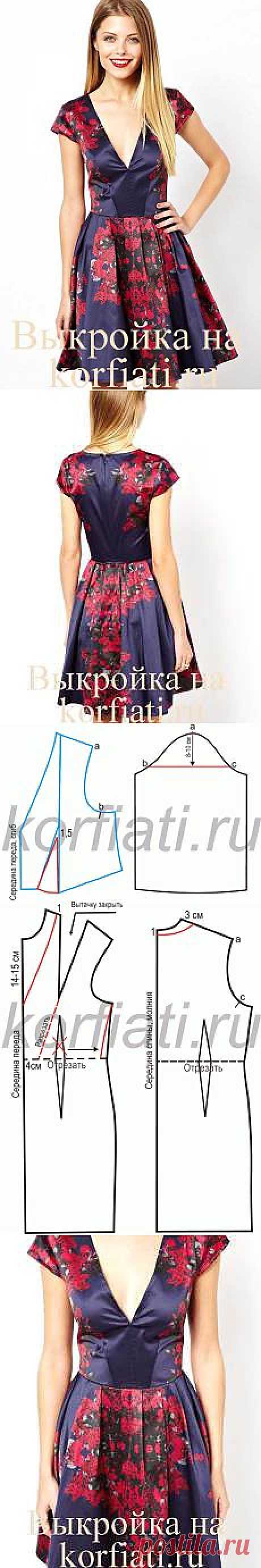 Выкройка приталенного платья от ШКОЛЫ ШИТЬЯ Анастасии Корфиати