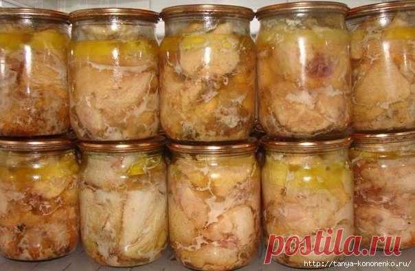 ДОМАШНЯЯ ТУШЕНКА ИЗ КУРИЦЫ