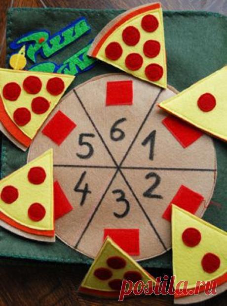 Pepperoni Pizza counting page | Sewing: Quiet Books