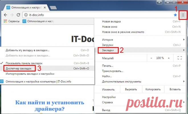 Как сохранить закладки в Хроме? | IT-Doc.info