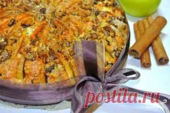 Пирог с яблоками и орехами - пошаговый рецепт с фото на Повар.ру