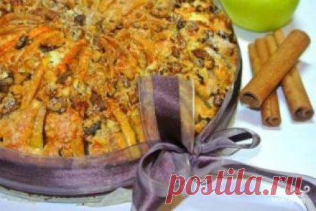 Пирог с яблоками и орехами - пошаговый рецепт с фото на Повар.ру