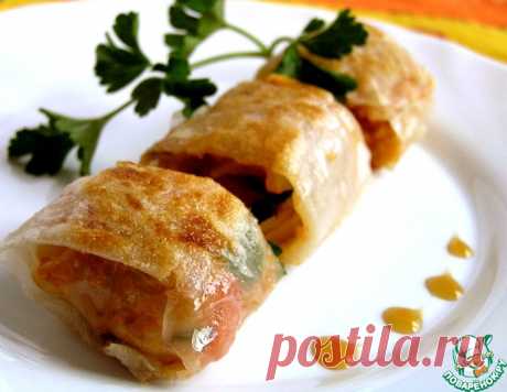 Спринг-роллы с овощами, кус-кусом и зеленью – кулинарный рецепт