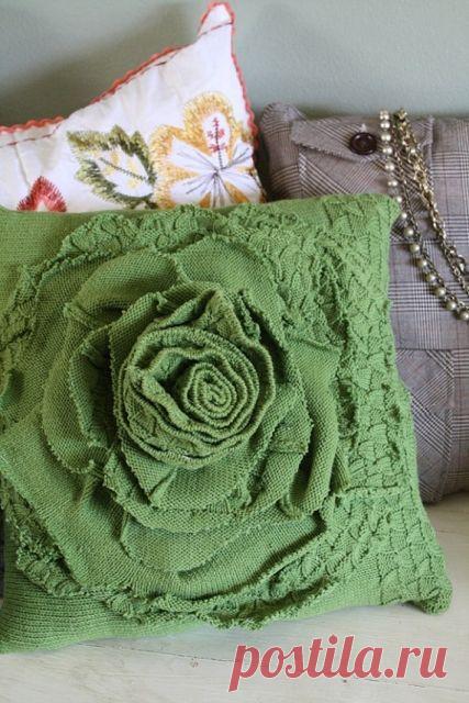 Подушка из свитера - Трикотаж: стильные переделки - Галерея - Knitting Forum.Ru