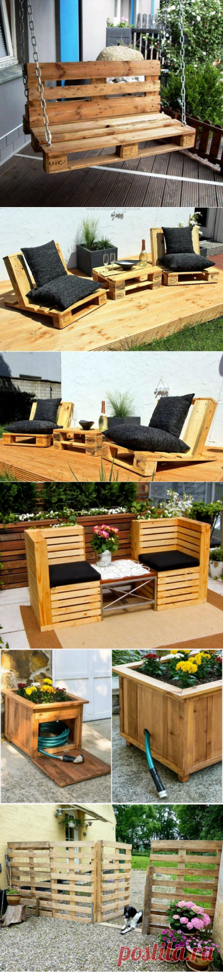 Примеры стильной мебели из поддонов / Я - суперпупер