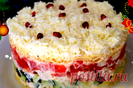 Слоёный салат «Курица под снегом» - КУХНЯ МИРА Салат «Курица под снегом» — лёгкий, нежный и вкусный салат из куриного филе, овощей, сыра и яиц. Ингредиенты: Куриное филе — 1 шт. Картофель — 1 шт. Огурец — 1 шт. Помидор — 1 шт. Яйца — 3 шт. Сыр тёртый Майонез Соль Приготовление салата Курица под снегом 
 
 Отварить картофель, яйца и куриное […]