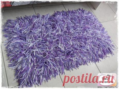 Смотрим видео как сделать коврик СПАГЕТТИ