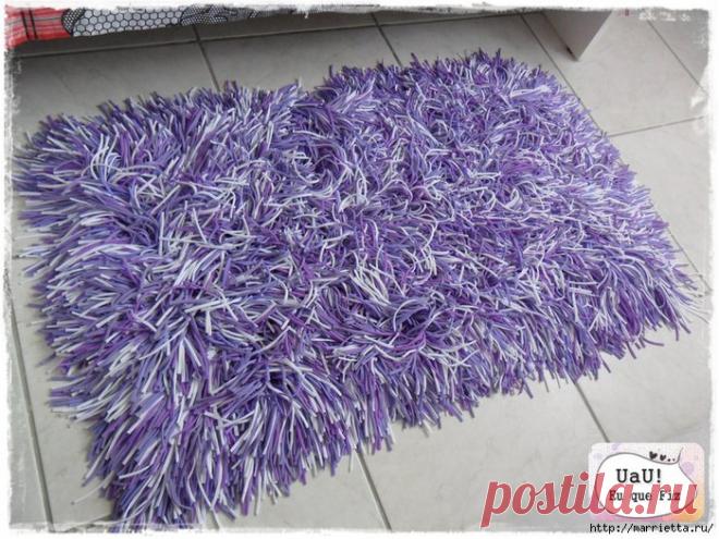 Смотрим видео как сделать коврик СПАГЕТТИ