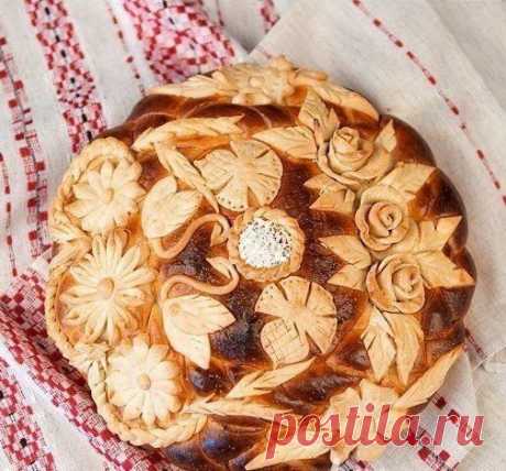 Украшаем каравай лепкой из теста