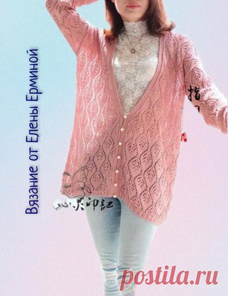 🌺🌿Встречаем весну. Создаём стильный образ: вяжем кардиган спицами на теплые, весенние деньки | Вязание от Елены Ерминой | Яндекс Дзен