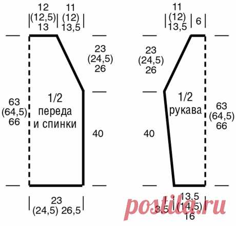 ​Черный джемпер с вязаными кружевными цветами - схема вязания крючком. Вяжем Джемперы на Verena.ru