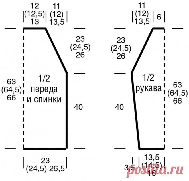 ​Черный джемпер с вязаными кружевными цветами - схема вязания крючком. Вяжем Джемперы на Verena.ru