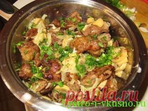 Куриная печень с грибами - пошаговый рецепт с фото | Быстро и вкусно