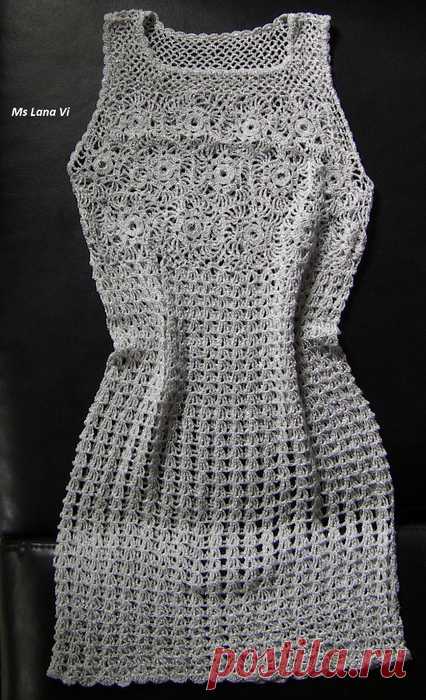 Нарядное платье крючком
