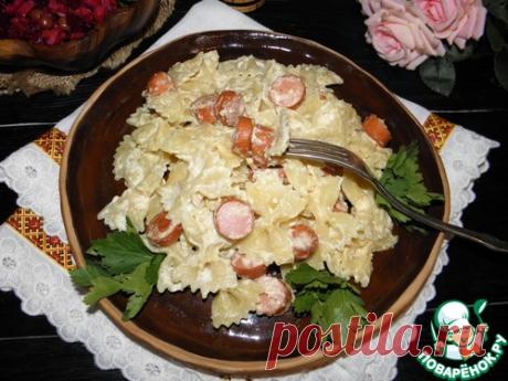 Макароны с сосисками в бархатном соусе – кулинарный рецепт
