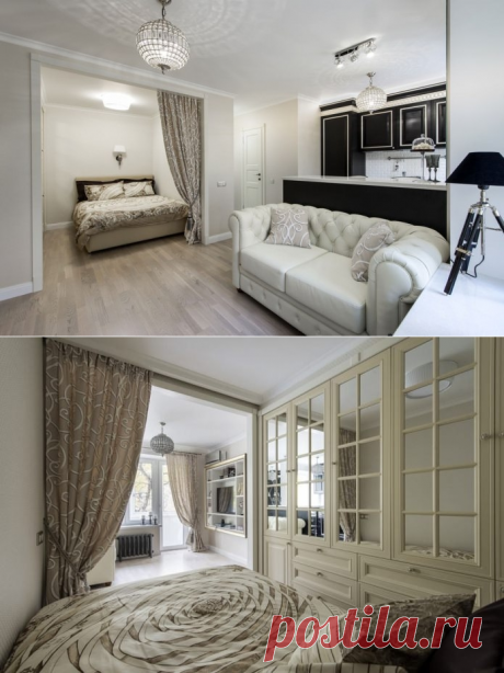 Арт-деко в интерьере однокомнатной квартиры 29 кв. м - Дизайн интерьеров | Идеи вашего дома | Lodgers