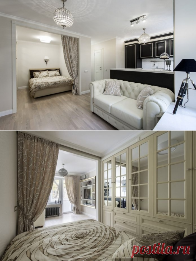 Арт-деко в интерьере однокомнатной квартиры 29 кв. м - Дизайн интерьеров | Идеи вашего дома | Lodgers