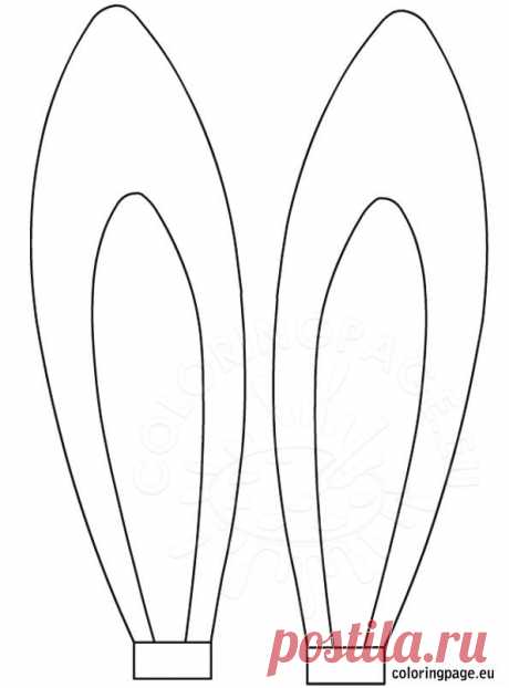 Easter rabbit ears template | Coloring Page