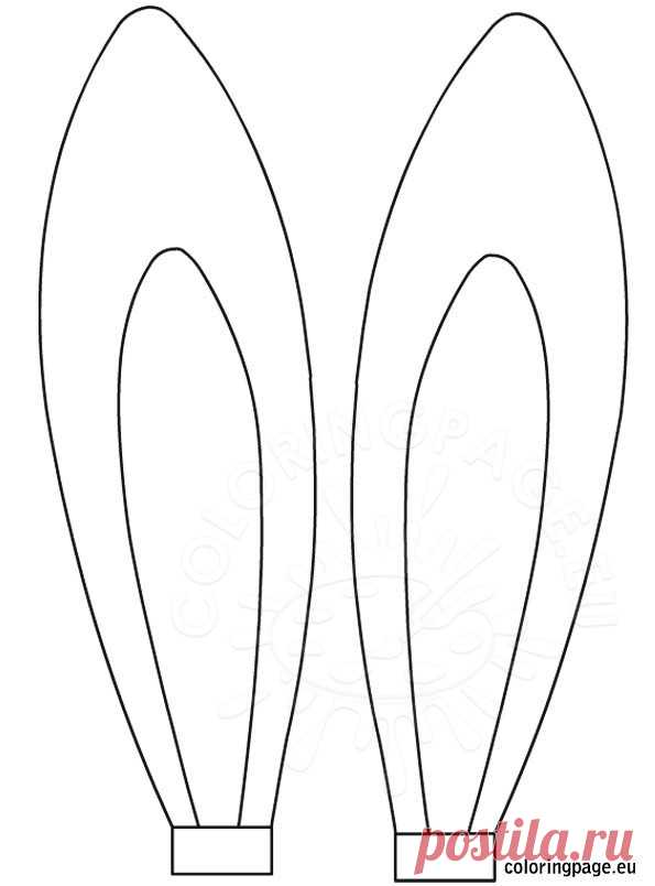 Easter rabbit ears template | Coloring Page