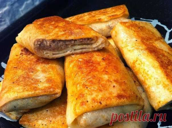 Лучшие кулинарные рецепты: Блинчики с мясом