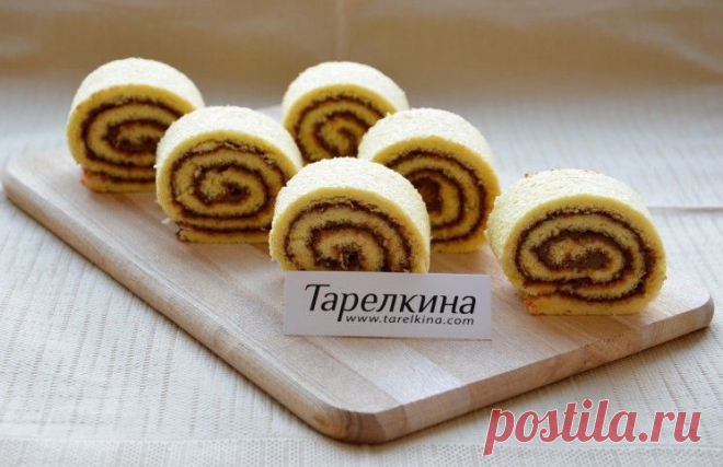 Рулет с нутеллой рецепт от Тарелкиной