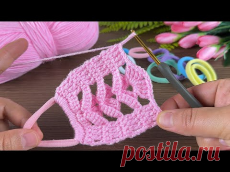 ✅💯 great 👌 very easy and flashy crochet hair band making / crochet knit hair band