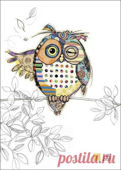KOOKS by Bug Art - Cute & Quirky Greeting Card - OLLIE OWL - BA-KKS-004 | eBay
