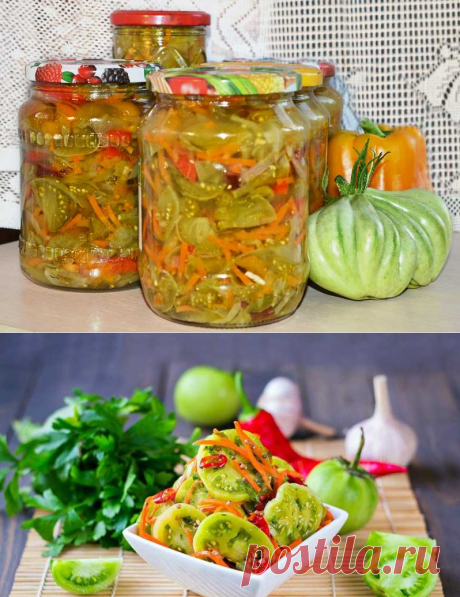 Салаты из зеленых помидоров на зиму: очень вкусные рецепты без стерилизации