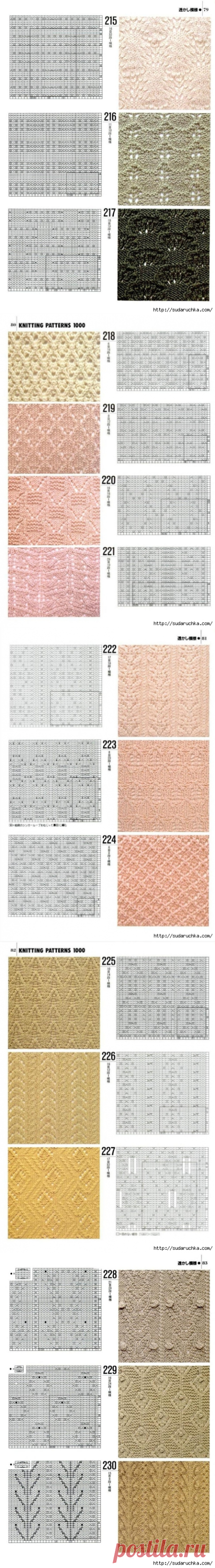 "1000 KNITTING PATTERNS BOOK".Книга по вязанию. Часть 1.