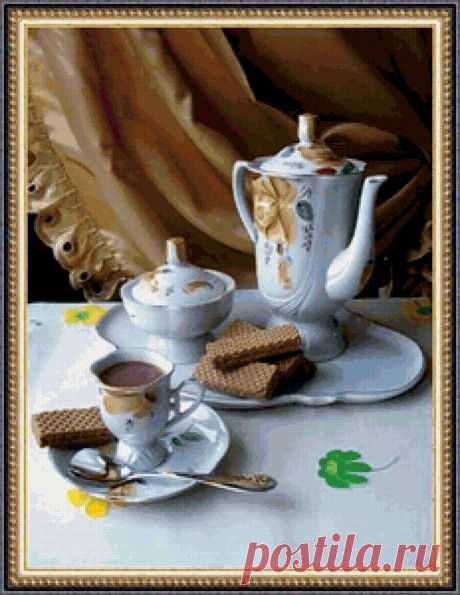 Схема вышивки «Утренний кофе» - Вышивка крестом