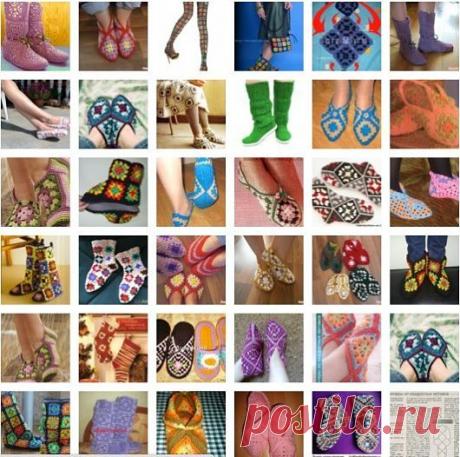 Обувь из бабушкиных квадратов | Бабушкин квадрат