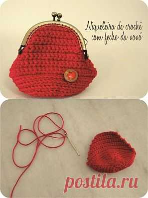 DIY: niqueleira de crochê com fecho da vovó | BananaCraft