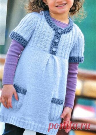 Вязаное простым узором платье с кармашками | Идеи рукоделия | Яндекс Дзен