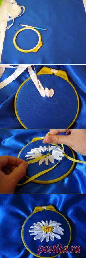 Мастер-класс по вышивке лентами 5|