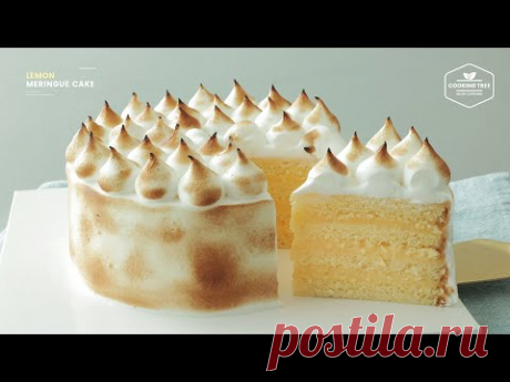 레몬 머랭 케이크 만들기 : Lemon Meringue Cake Recipe | Cooking tree