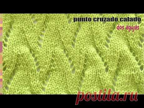 Punto cruzado ligeramente calado tejido a dos agujas - Tejiendo Perú