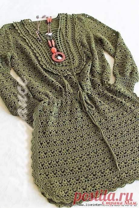 . Туника "Ветка оливы". - Все в ажуре... (вязание крючком) - Страна Мам