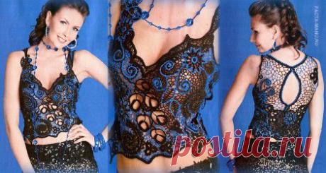 Ажурный топ в технике ирландского кружева - мастер-класс Галины Вертен. | FACTA MANU